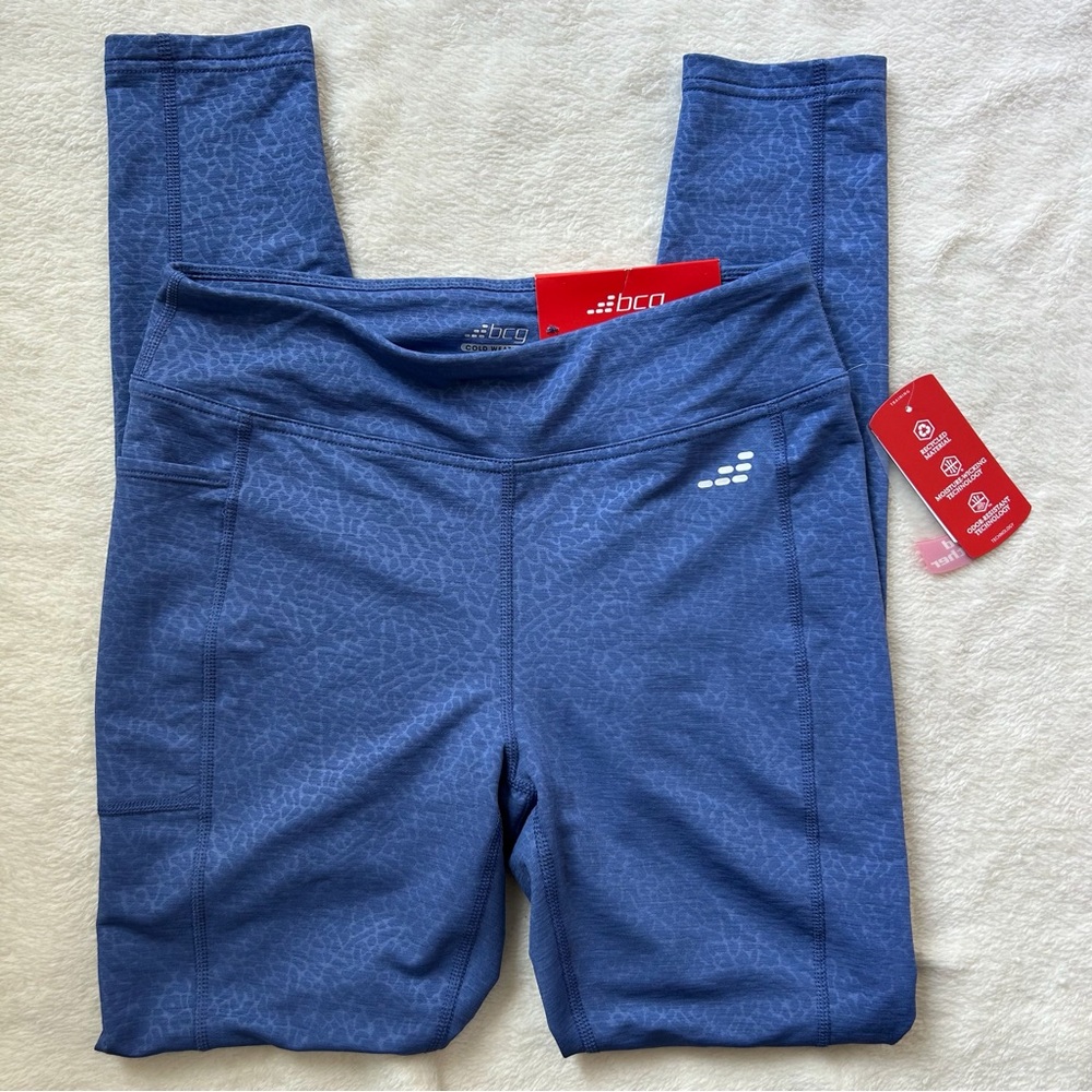 BCG Blue Mid-Rise Leggings Performance Fit